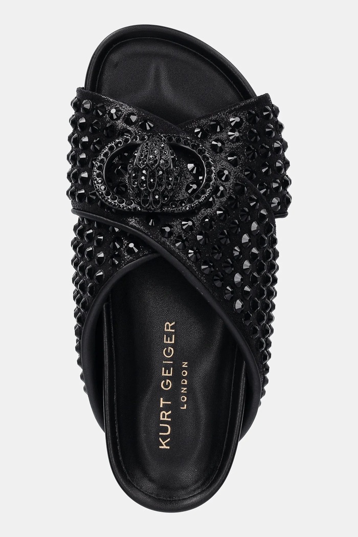 Šľapky Kurt Geiger London Chelsea Cross Strap Dr čierna 3973109609.BLACK