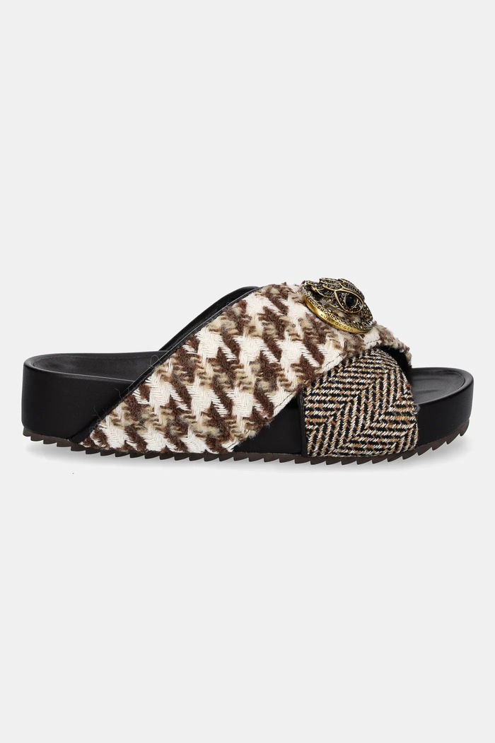 Pantofle Kurt Geiger London Chelsea Cross Strap Dr 3973139609.BROWN béžová SS25