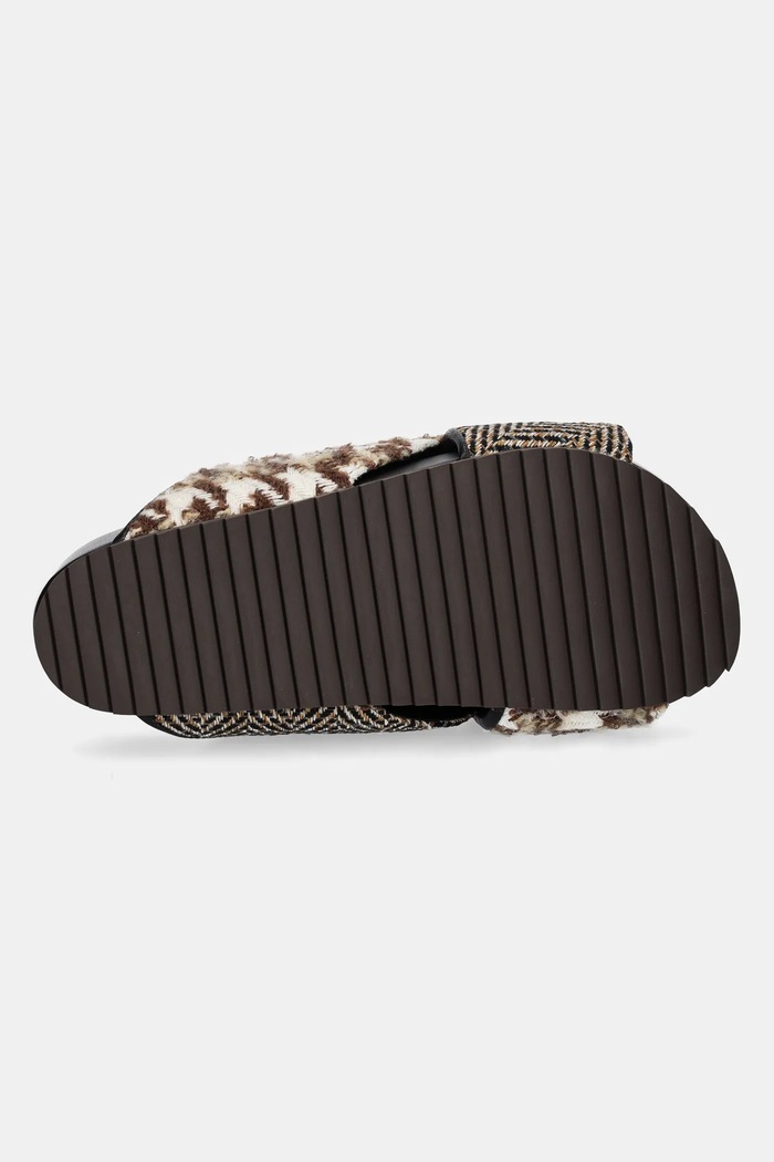 Pantofle Kurt Geiger London Chelsea Cross Strap Dr 3973139609.BROWN béžová