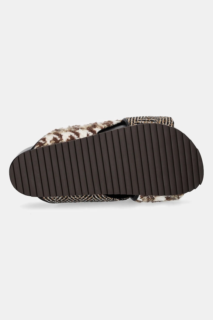 Pantofle Kurt Geiger London Chelsea Cross Strap Dr 3973139609.BROWN béžová
