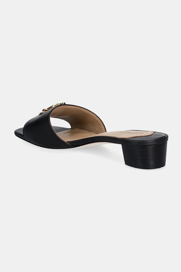 Obuwie Lauren Ralph Lauren klapki skórzane Fay Logo II 802959168001.001 czarny