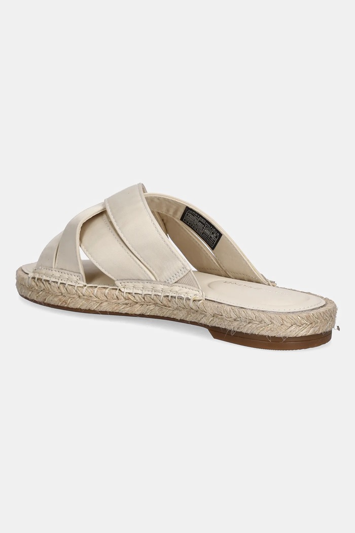 Obuv Šľapky Tommy Hilfiger SATIN ESPADRILLE MULE FW0FW08502 béžová