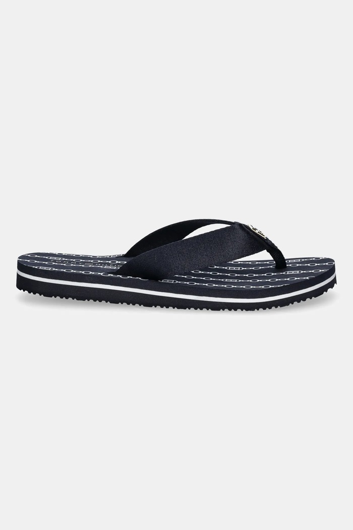 Tommy Hilfiger japonki TH CHAIN PRINT BEACH SANDAL FW0FW08514 granatowy SS25