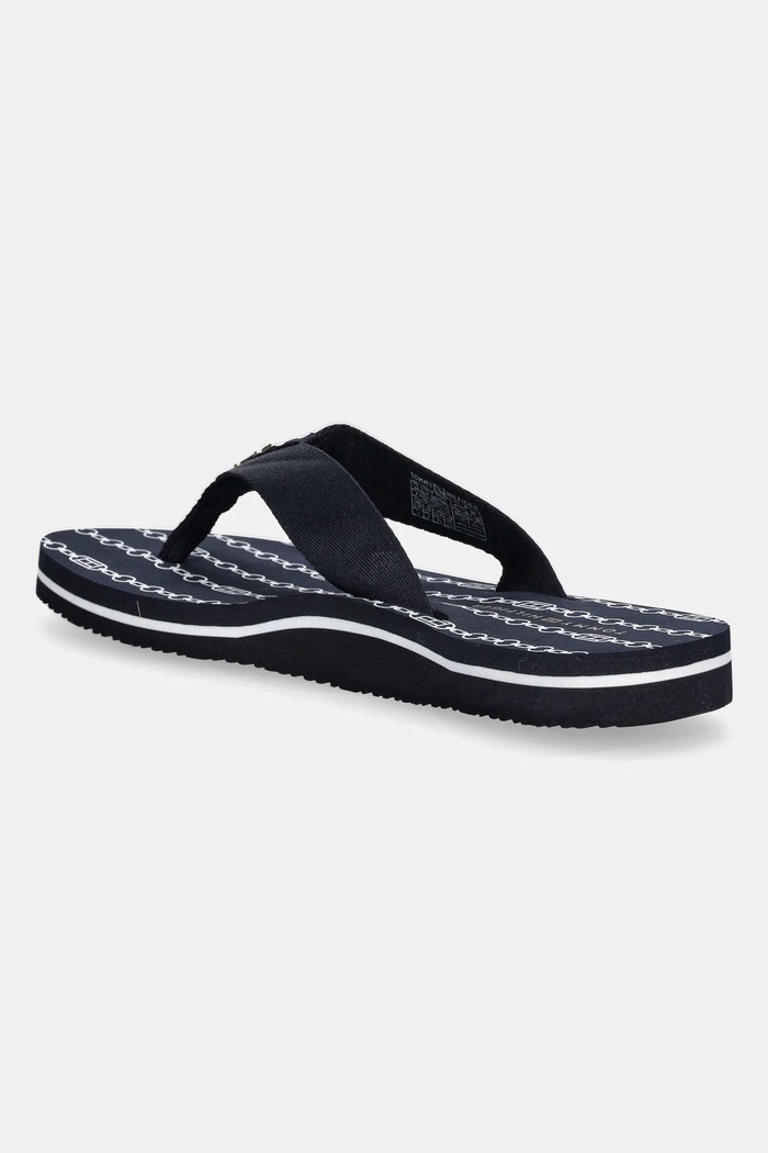Obuwie Tommy Hilfiger japonki TH CHAIN PRINT BEACH SANDAL FW0FW08514 granatowy