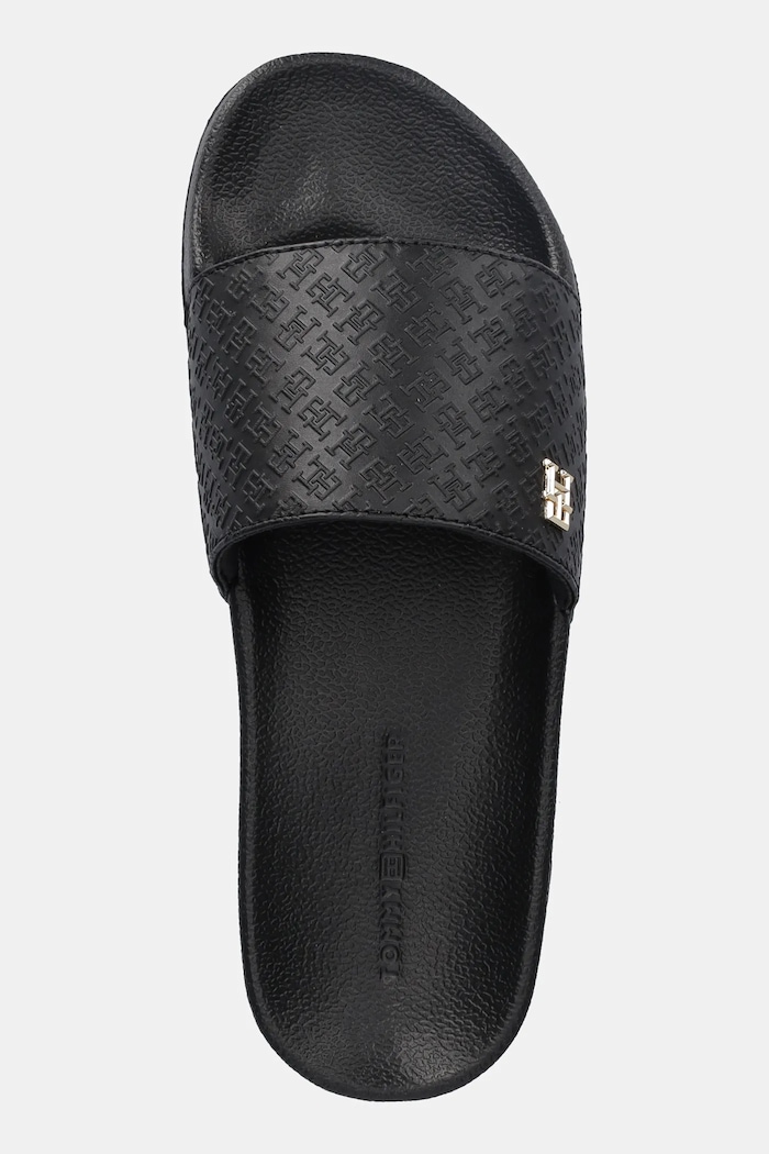 Tommy Hilfiger klapki TH MONOGRAM POOLSIDE czarny FW0FW08525