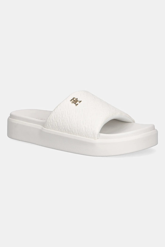 Tommy Hilfiger klapki PLATFORM MONOGRAM POOLSLIDE pozostałe biały FW0FW08526