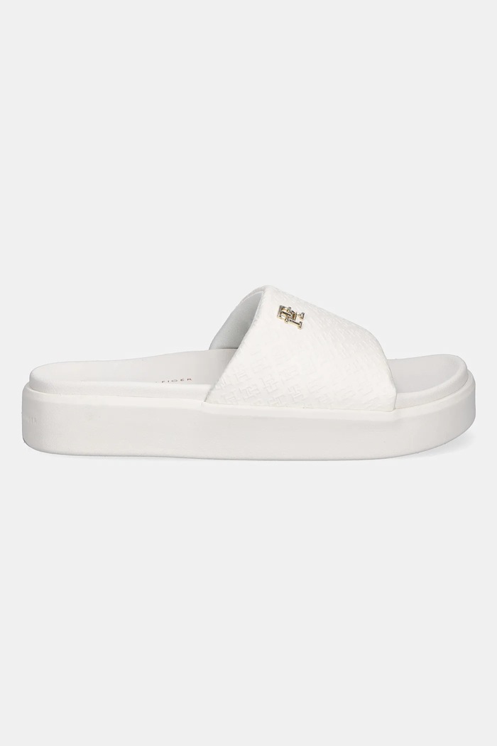Tommy Hilfiger klapki PLATFORM MONOGRAM POOLSLIDE FW0FW08526 biały SS25