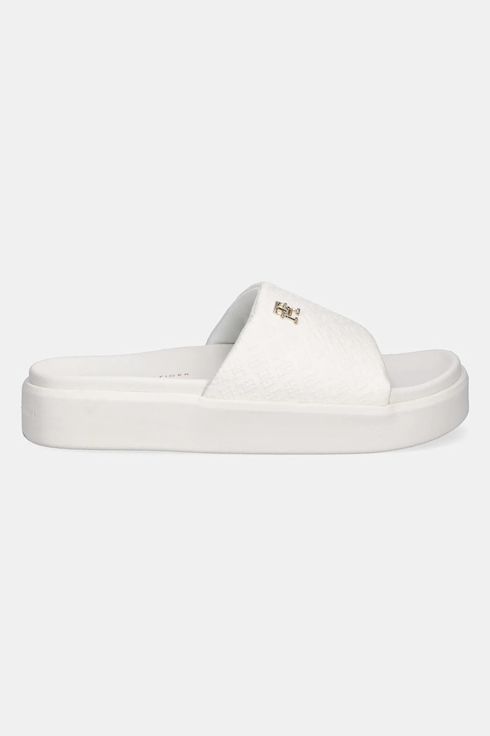 Tommy Hilfiger klapki PLATFORM MONOGRAM POOLSLIDE FW0FW08526 biały SS25