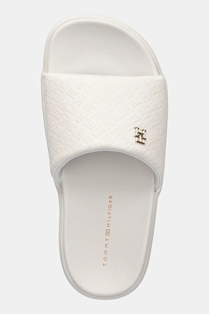 Tommy Hilfiger klapki PLATFORM MONOGRAM POOLSLIDE biały FW0FW08526