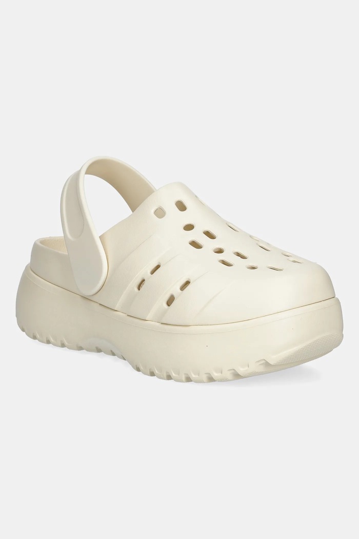 Pantofle adidas Adilette Clog Platform platforma béžová JP7159