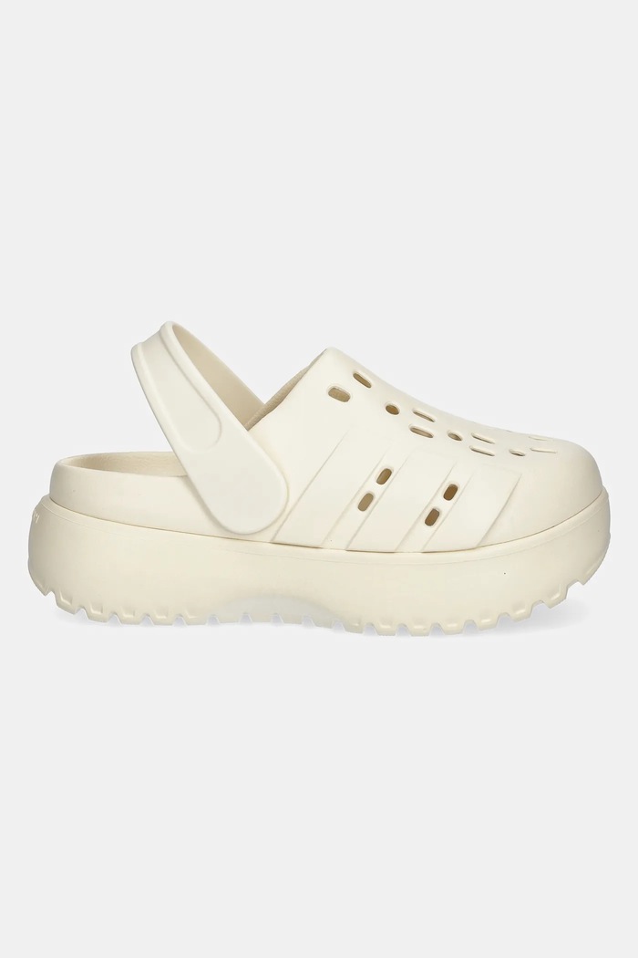 Pantofle adidas Adilette Clog Platform JP7159 béžová SS25