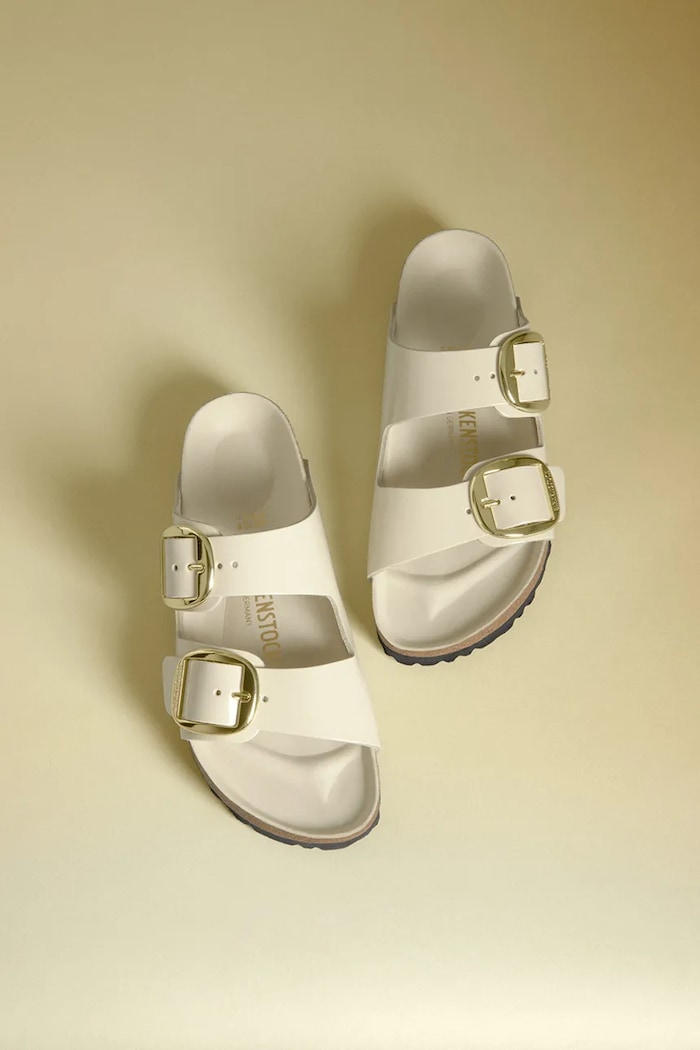 Birkenstock klapki skórzane Arizona Big Buckle 1026173