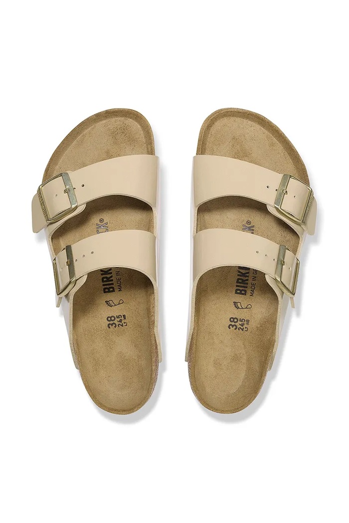 Birkenstock klapki Arizona Patent 1013069 beżowy