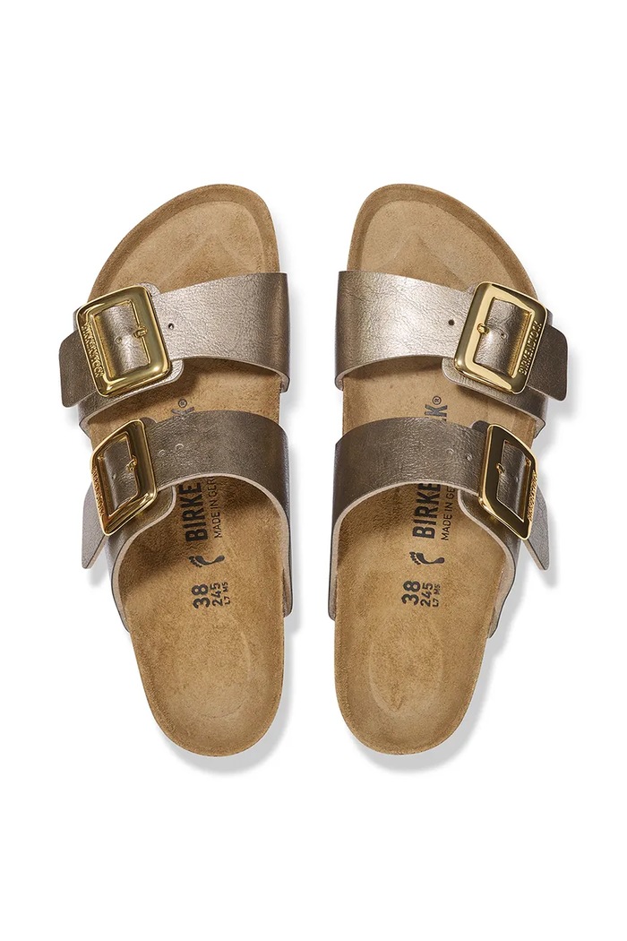 Obuwie Birkenstock klapki Sydney Graceful Cushion Buckle 1029356 brązowy