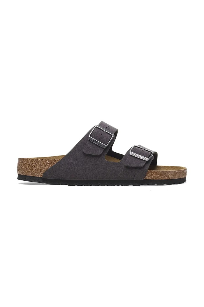 Šľapky Birkenstock Arizona Birkibuc plochý sivá 1029162