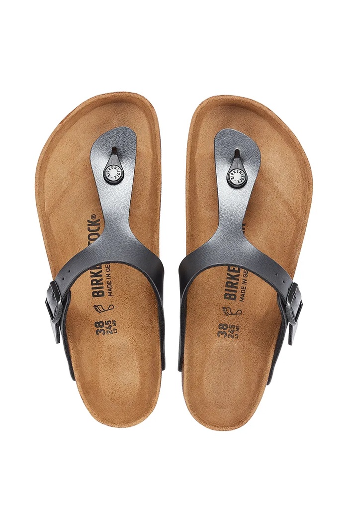 Obuwie Birkenstock japonki Gizeh Metallic 1021428.Black czarny