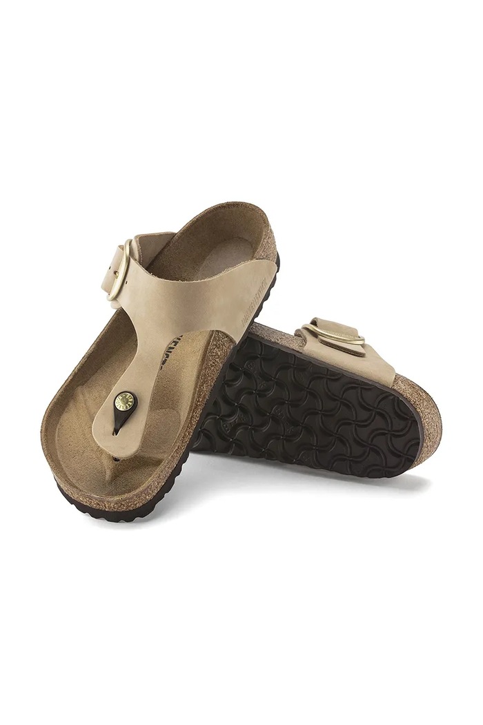 Birkenstock japonki nubukowe Gizeh Big Buckle 1024007