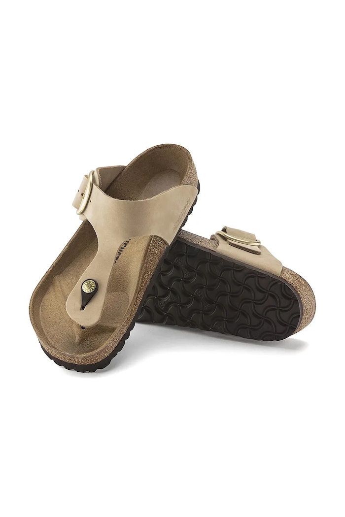 Birkenstock japonki nubukowe Gizeh Big Buckle 1024007