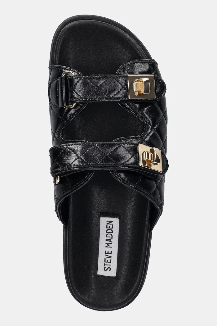 Steve Madden bőr papucs Schmona-CN fekete SM11003714.017