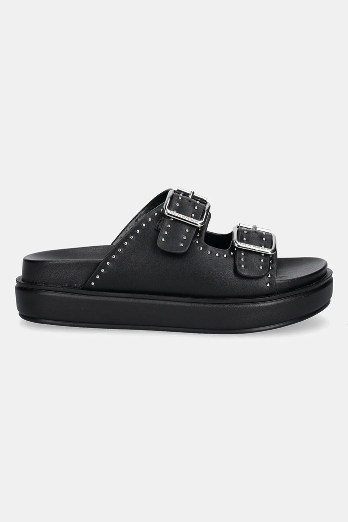 Steve Madden ciabatte slide in pelle Freelance SM11003598.05O nero SS25