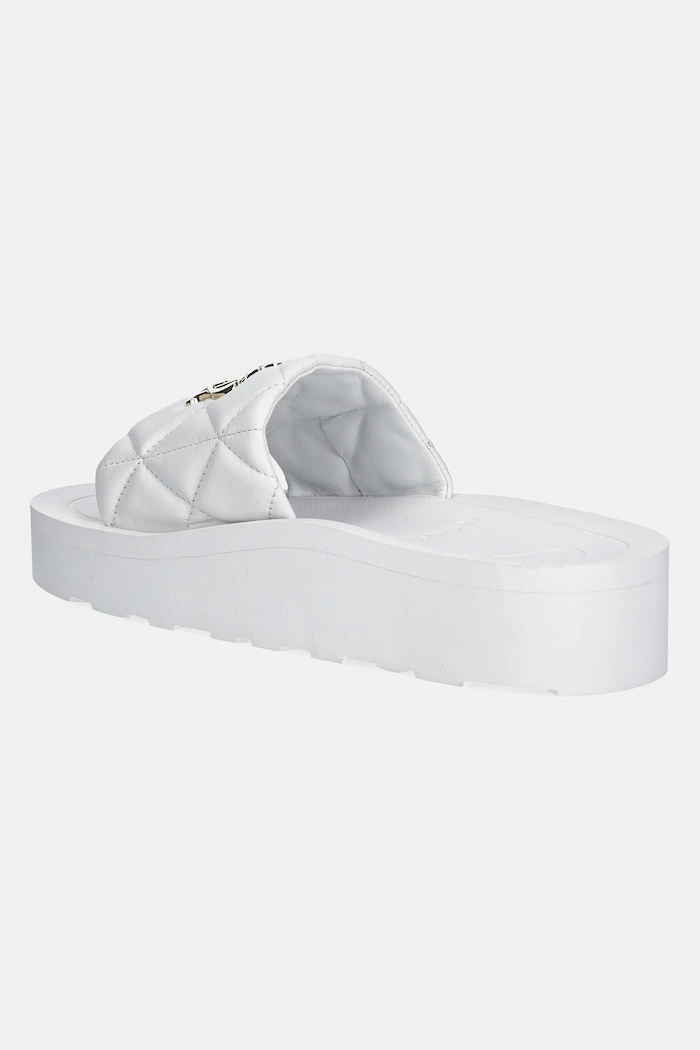 Obuwie Love Moschino klapki skórzane JA28014I1MIE0100 biały