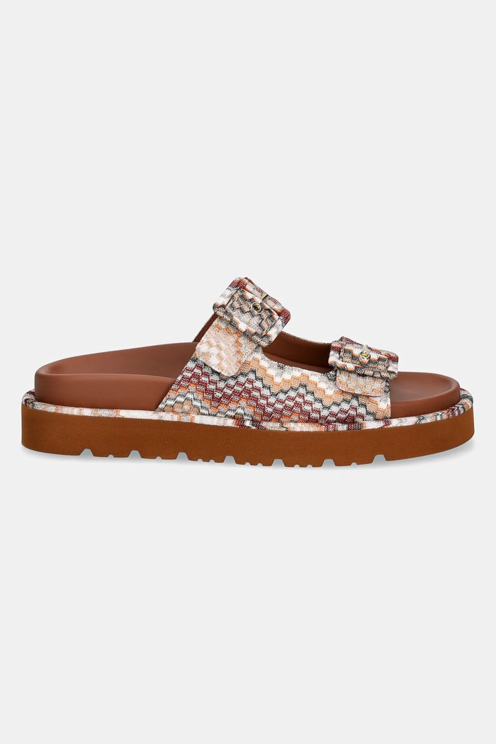 Παντόφλες Missoni Clea MWF111.064 καφέ SS25