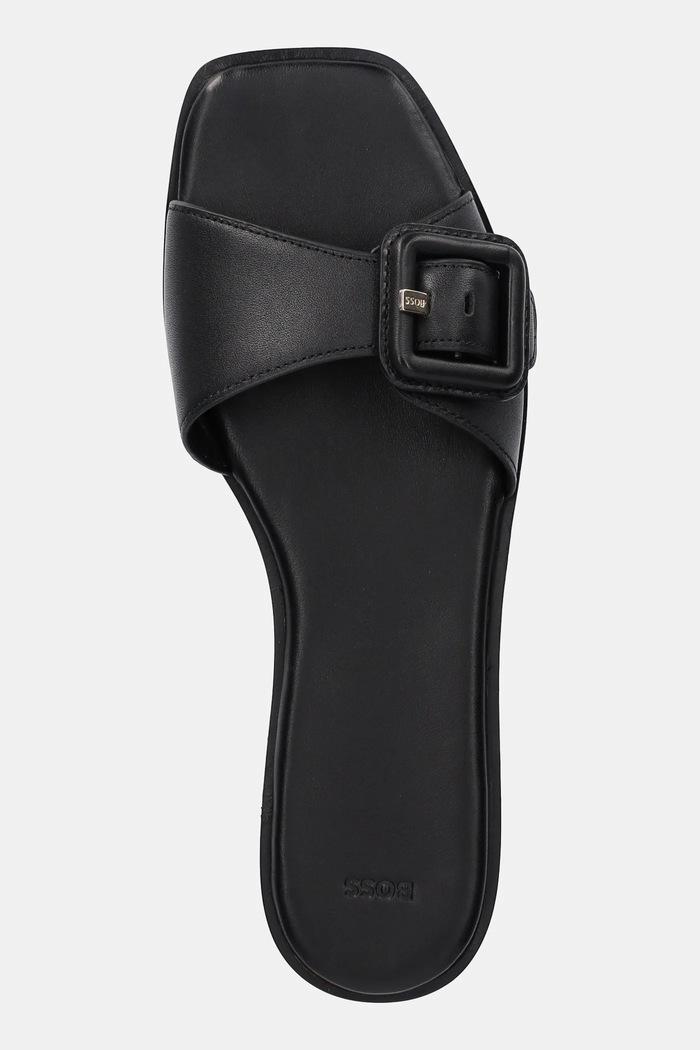 Bőr papucs Charlize BOSS 50542200.001 fekete