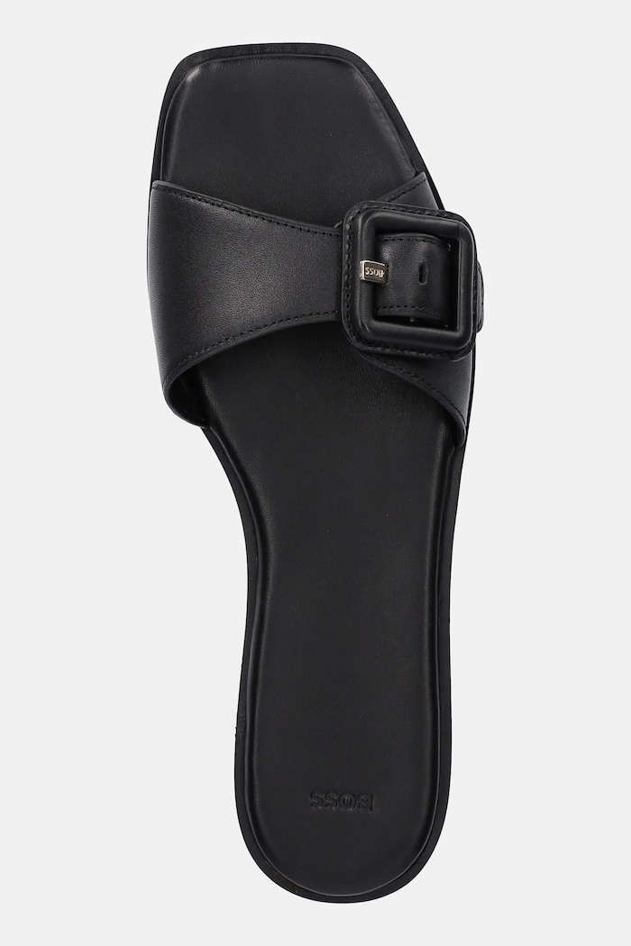Bőr papucs Charlize BOSS 50542200.001 fekete