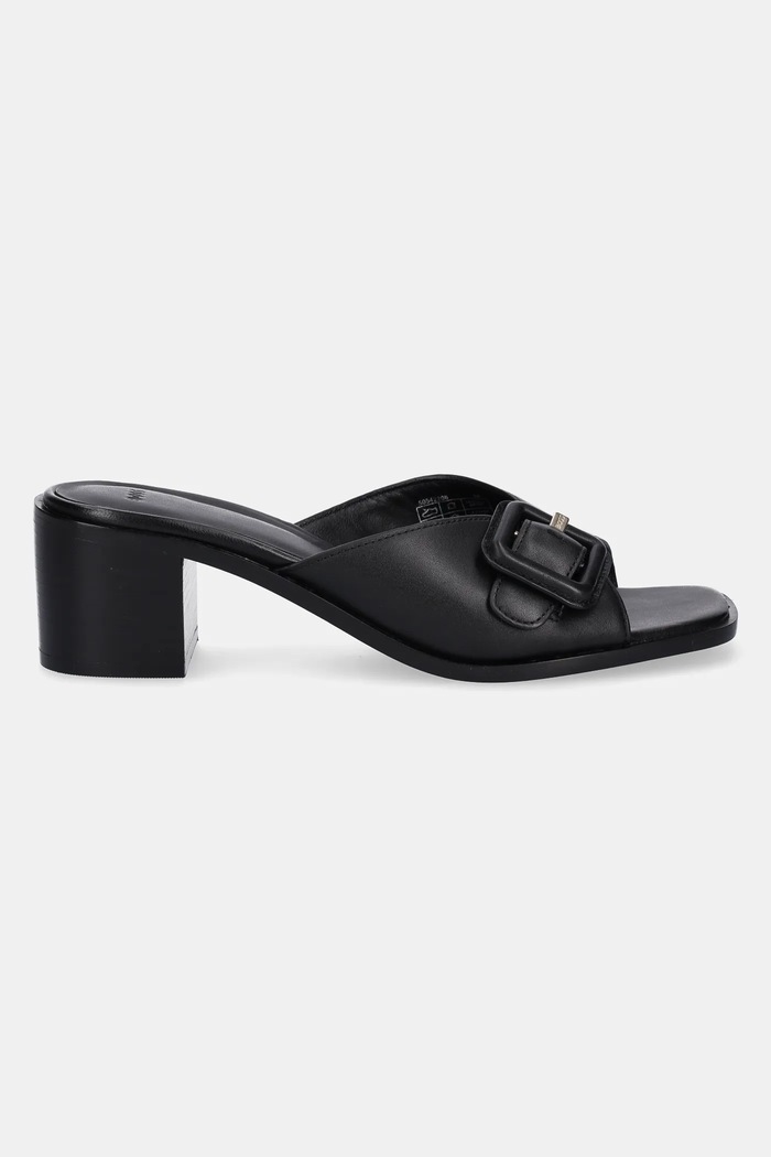 Kožne natikače BOSS Charlize 50542206.001 crna SS25