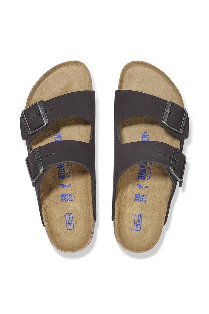 Nubukové pantofle Birkenstock Arizona SFB 1019035 černá