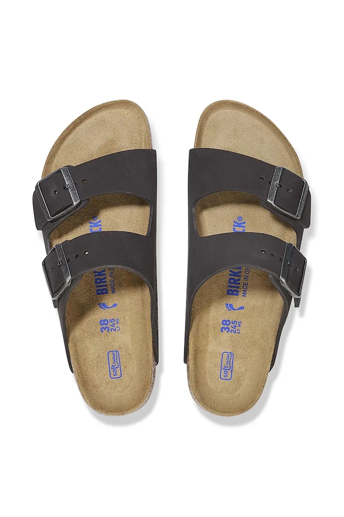 Nubukové pantofle Birkenstock Arizona SFB 1019035 černá