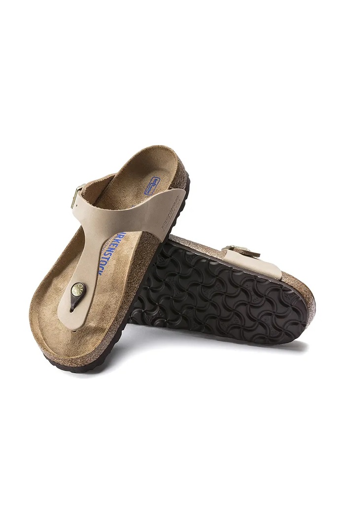 Nubukové šľapky Birkenstock Gizeh SFB 1018999