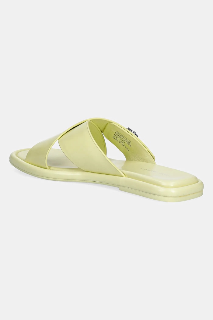 Scarpe Tory Burch ciabatte slide in pelle T Lock Cross Band Slide 170611.700 giallo