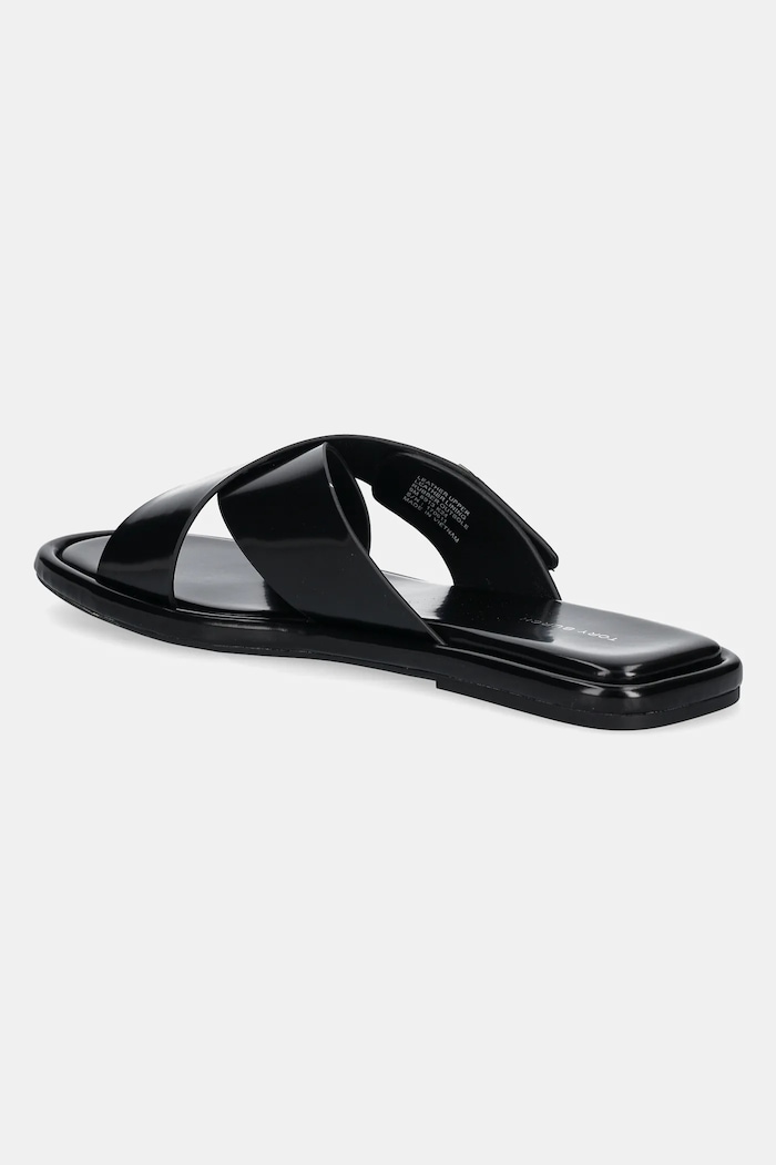 Παπούτσια Δερμάτινες παντόφλες Tory Burch T Lock Cross Band Slide 170611.006 μαύρο