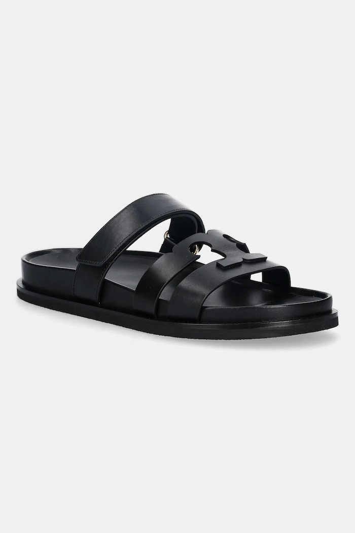 Tory Burch ciabatte slide in pelle Ines Sport pelle fiore nero 161636.006