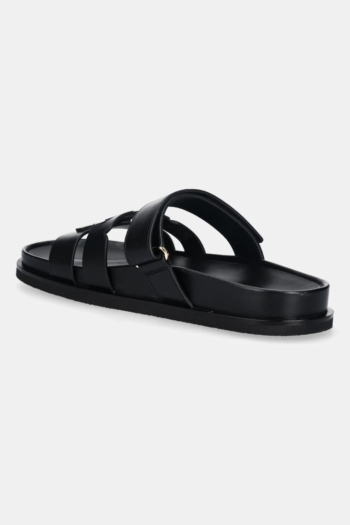 Scarpe Tory Burch ciabatte slide in pelle Ines Sport 161636.006 nero