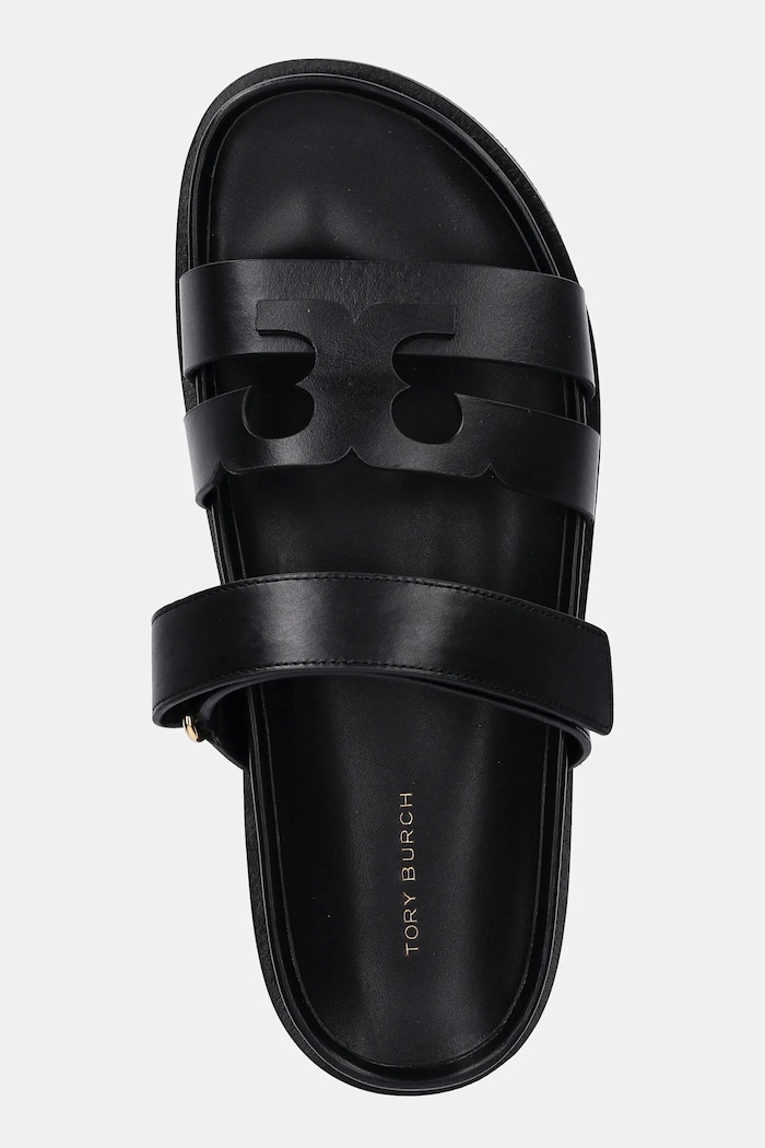 Tory Burch ciabatte slide in pelle Ines Sport nero 161636.006