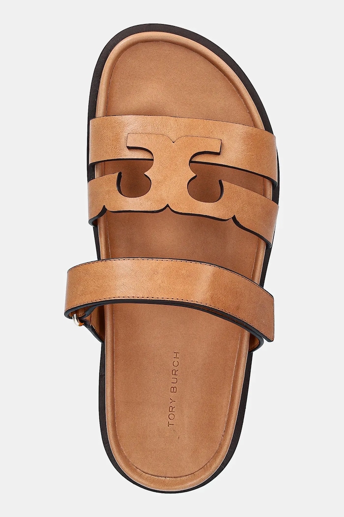 Tory Burch ciabatte slide in pelle Ines Sport marrone 168791.200