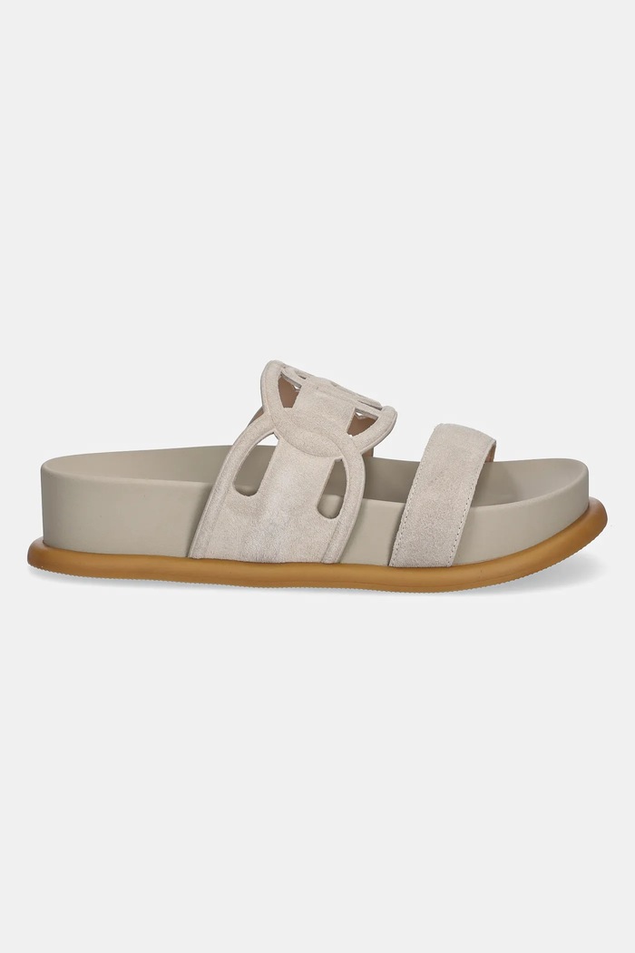 Liu Jo klapki zamszowe LOREN 06 SA5125PX002S1820 beżowy SS25