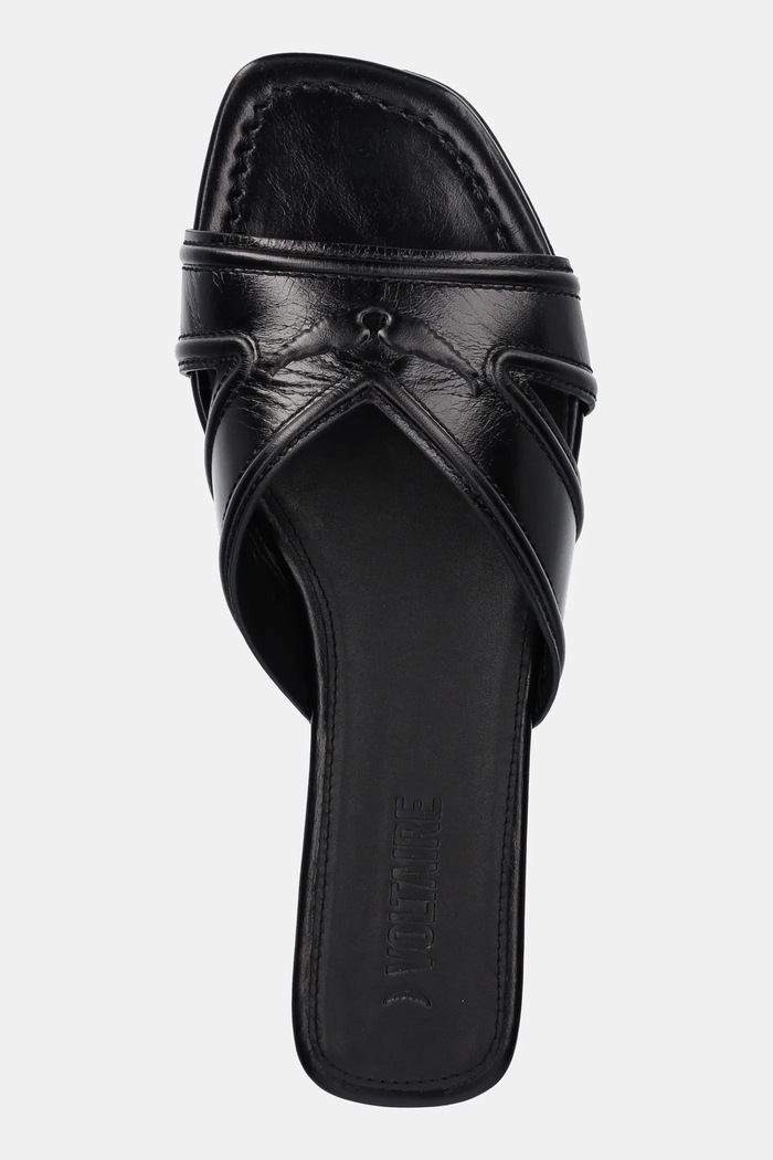 Kožené šľapky ZADIG&VOLTAIRE Azora čierna SWCT02012