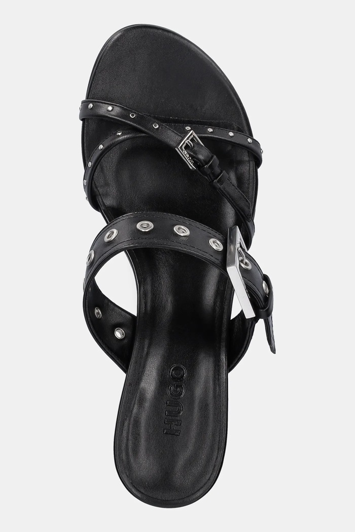 HUGO slapi de piele Katniss negru 50542113.001