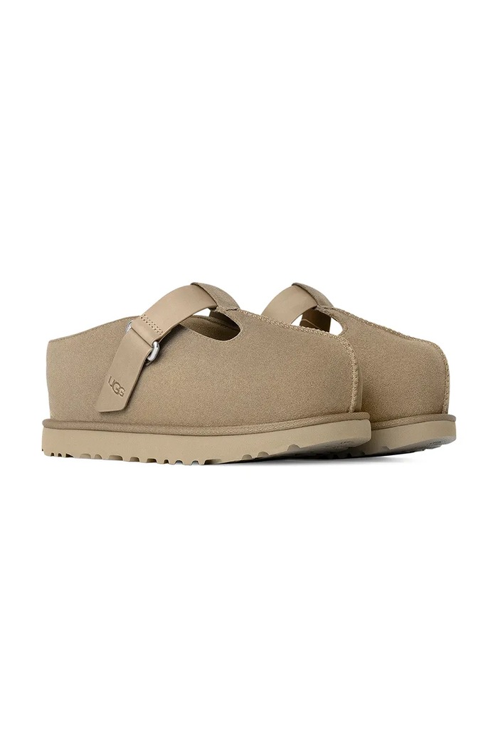 UGG klapki zamszowe Goldenstar Hi Clog 1167550.SAN beżowy SS26