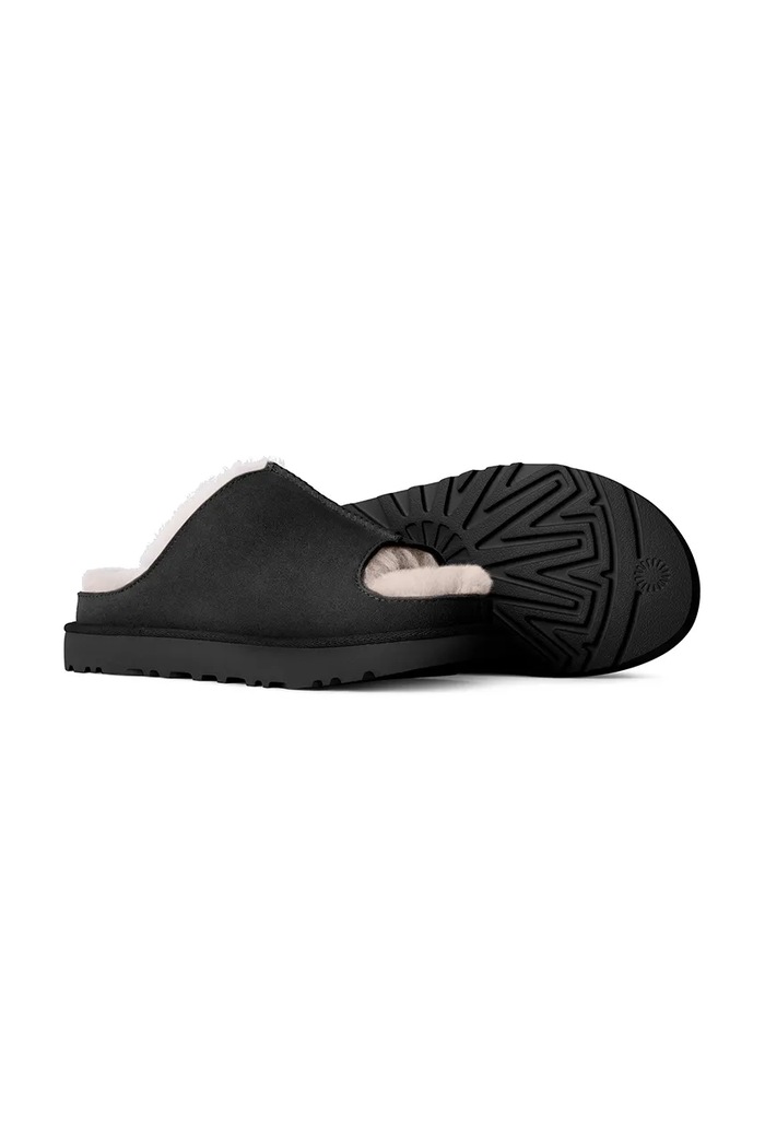 Obuwie UGG klapki zamszowe Greenport Slide 1167610.BLK czarny