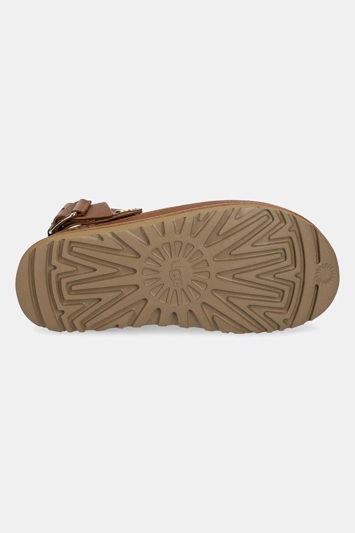 Чехли от набук UGG Goldenstar Villa Clog 1169590.CHE кафяв