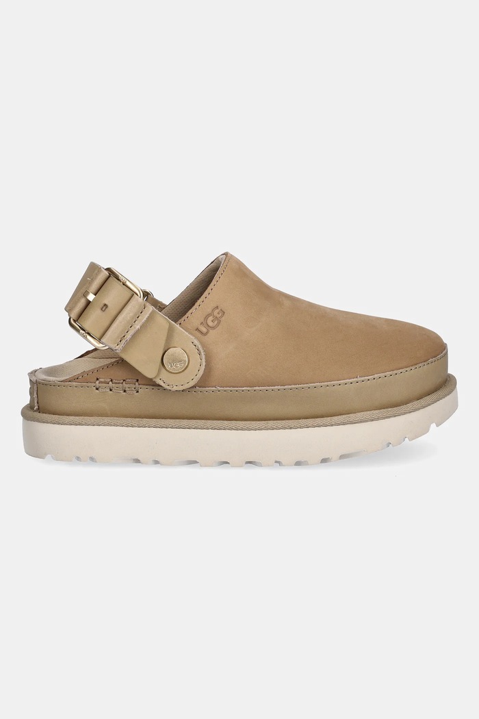 Чехли от набук UGG Goldenstar Villa Clog 1169590.MDSD бежов SS26