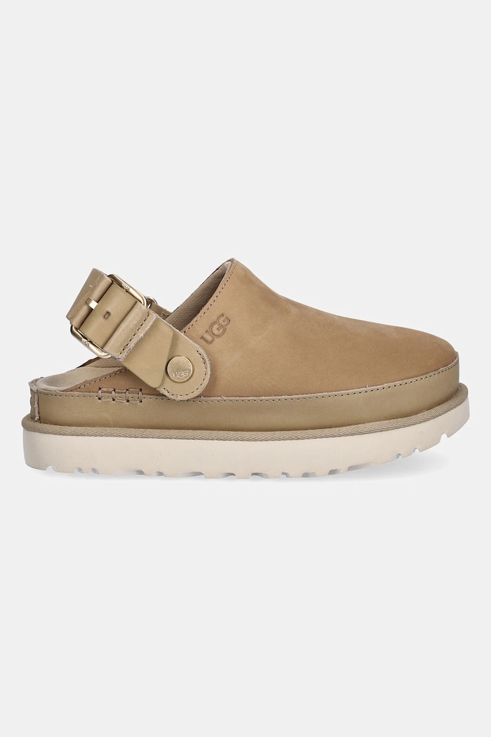 Чехли от набук UGG Goldenstar Villa Clog 1169590.MDSD бежов SS26