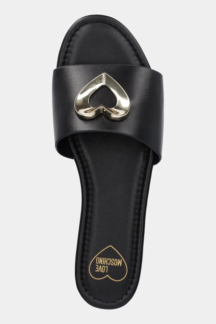 Kožne natikače Love Moschino crna JA28161G0MIA0000