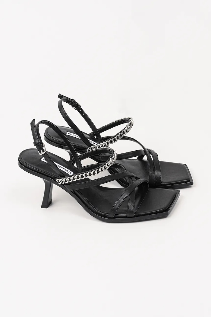 Karl Lagerfeld sandały skórzane KARMEL KL33625.000 czarny SS25