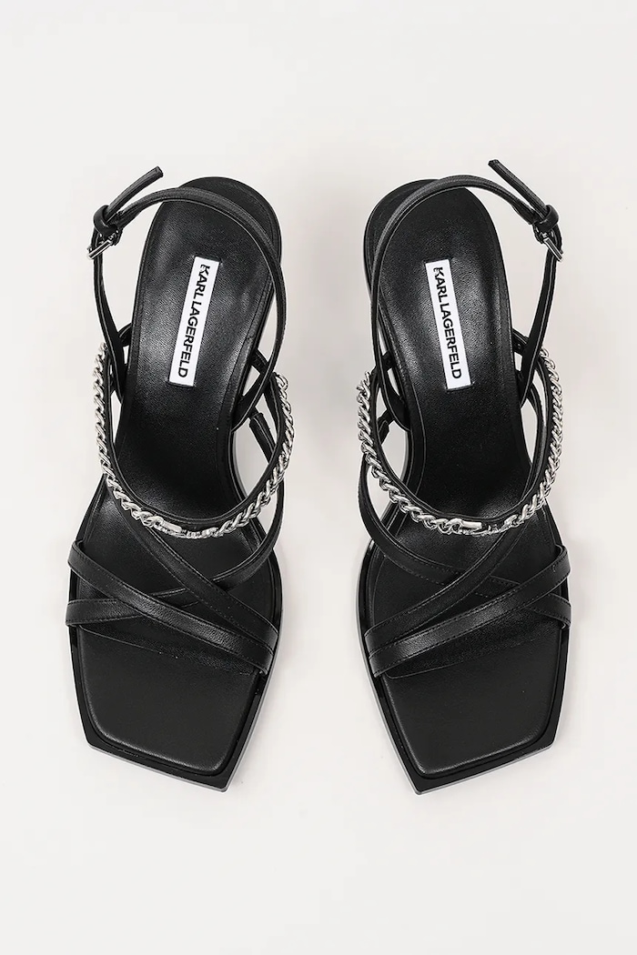 Karl Lagerfeld sandały skórzane KARMEL czarny KL33625.000