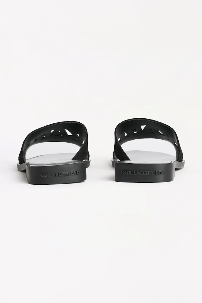 Încălțăminte Karl Lagerfeld papuci din piele SKOOT II KL80402.5S0 negru